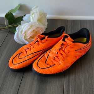 Nike Kids Orange and Black Indoor Soccer Sneakers